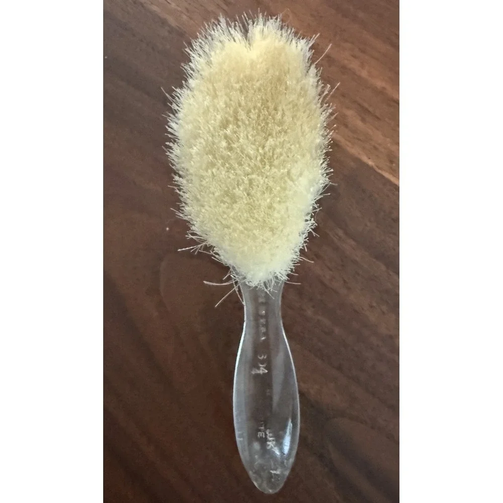 Vintage Lucite Clear Baby Brush 6.5